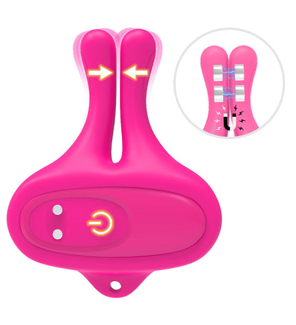 ARMONY - PINCES À TÉTONS MAGNÉTIQUES VIBRATOIRES EN FORME DE LAPIN ROSE by ARMONY STIMULATORS