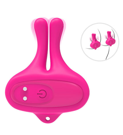 ARMONY - PINCES À TÉTONS MAGNÉTIQUES VIBRATOIRES EN FORME DE LAPIN ROSE by ARMONY STIMULATORS