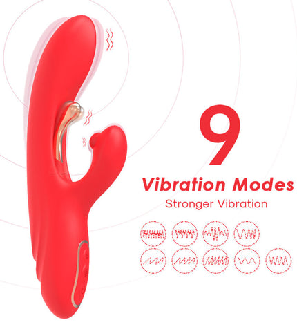 ARMONY - VIBRATEUR STIMULATEUR POINT G ET CLITORIS AVEC LANGUE OSCILLANTE ROUGE by ARMONY VIBRATORS