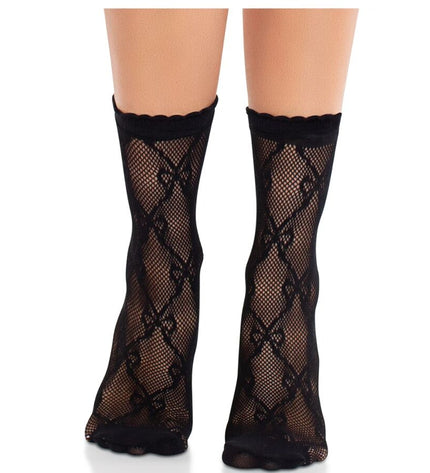LEG AVENUE - CHAUSSETTES NOIRES EN DENTELLE AVEC NŒUD by LEG AVENUE HOSIERY
