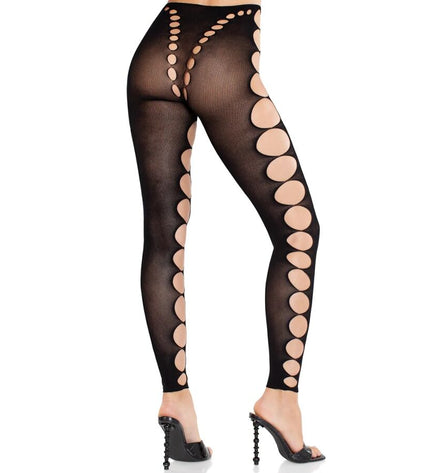 LEG AVENUE - BAS OPAQUES SANS COUTURE AVEC DÉCOUPE AUX PIEDS NOIRS by LEG AVENUE HOSIERY