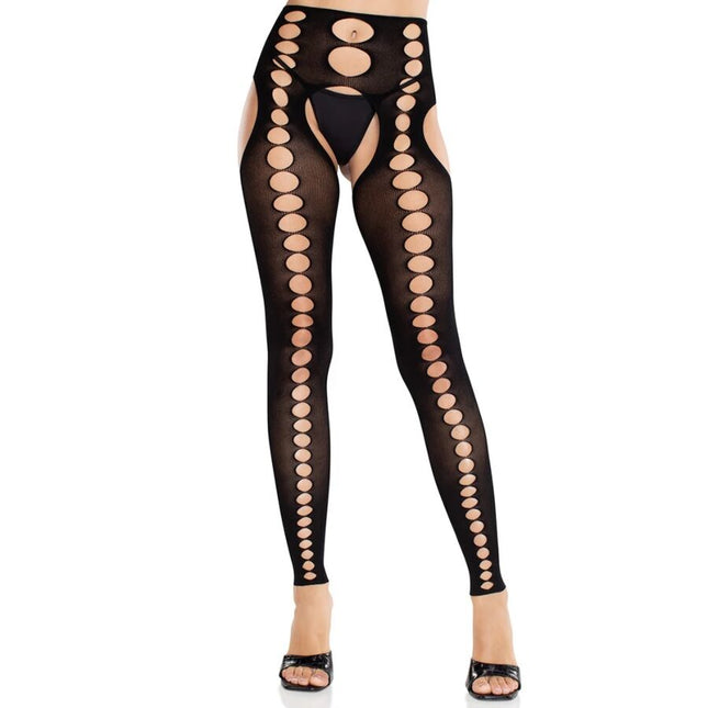 LEG AVENUE - BAS OPAQUES SANS COUTURE ET SANS BRETELLES NOIRS by LEG AVENUE HOSIERY