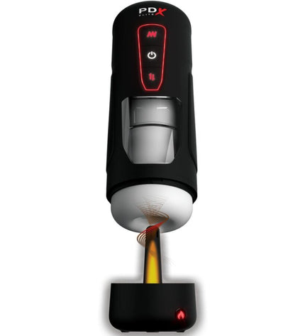PDX ELITE - MASTURBATEUR AUTOMATIQUE MILK ME HOTTER AVEC VIBRATION À EFFET DE POUSSÉE ET DE CHALEUR by PDX ELITE
