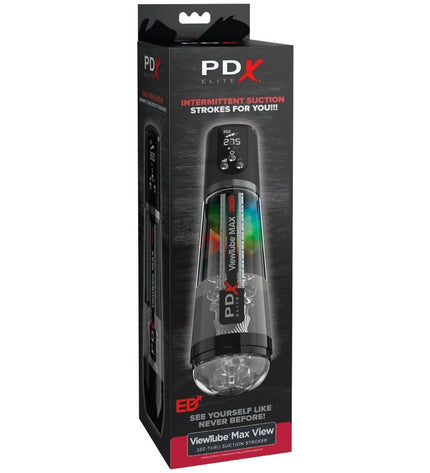 PDX ELITE - VIEWTUBE MAX VIEW MASTURBATEUR AUTOMATIQUE AVEC ASPIRATION TRANSPARENTE by PDX ELITE