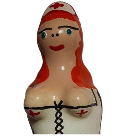 CONDOMERIE - PRÉSERVATIFS FANTAISIE PEINTS À LA MAIN INFIRMIÈRE ROUSSE by CONDOMERIE