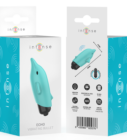 INTENSE - ECHO BALLE VIBRANTE BLEU DAUPHIN 8 X 4,7 CM by INTENSE FUN TOYS