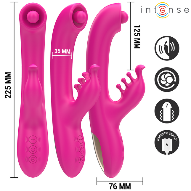 INTENSE - CHRISTINA VIBRATEUR LAPIN MULTIFONCTION 22,5 CM ROSE by INTENSE HIGH TECH