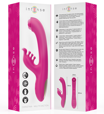 INTENSE - CHRISTINA VIBRATEUR LAPIN MULTIFONCTION 22,5 CM ROSE by INTENSE HIGH TECH