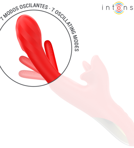 INTENSE - JESSICA VIBRATEUR MULTIFONCTION STIMULATION CLITORIS 24,8 CM ROUGE by INTENSE HIGH TECH