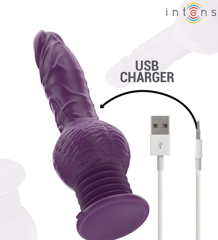INTENSE - VIBRATEUR MULTIFONCTION TATUM AVEC VIBRATION DE HAUT EN BAS 24 CM VIOLET by INTENSE HIGH TECH