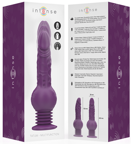INTENSE - VIBRATEUR MULTIFONCTION TATUM AVEC VIBRATION DE HAUT EN BAS 24 CM VIOLET by INTENSE HIGH TECH