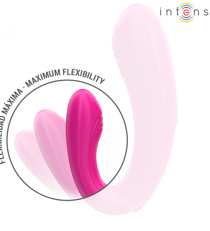 INTENSE - JANET DOUBLE STIMULATEUR ET VIBRATEUR EN U AVEC TÉLÉCOMMANDE ROSE by INTENSE REMOTE CONTROL