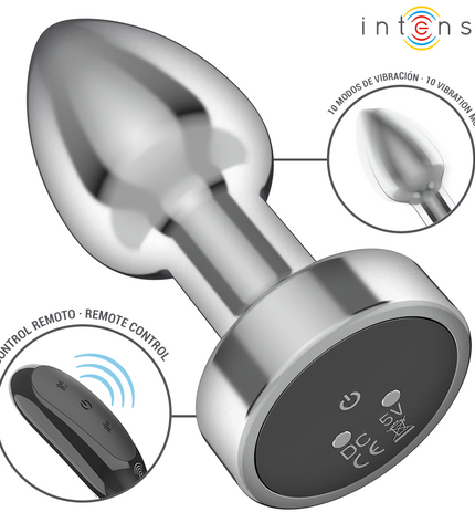 INTENSE - PLUG ANAL 10 VIBRATIONS MÉTAL AVEC TÉLÉCOMMANDE S by INTENSE ANAL TOYS