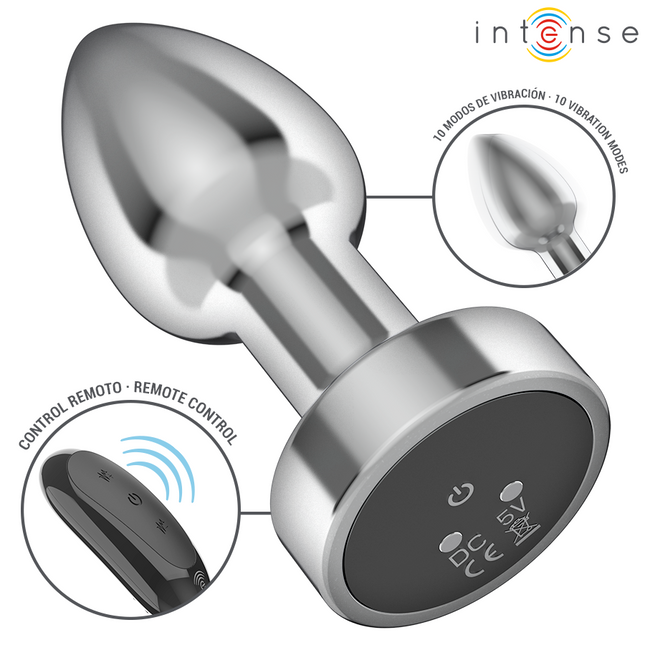 INTENSE - PLUG ANAL 10 VIBRATIONS MÉTAL AVEC TÉLÉCOMMANDE S by INTENSE ANAL TOYS