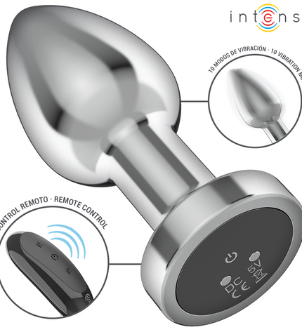 INTENSE - PLUG ANAL 10 VIBRATIONS MÉTAL AVEC TÉLÉCOMMANDE M by INTENSE ANAL TOYS
