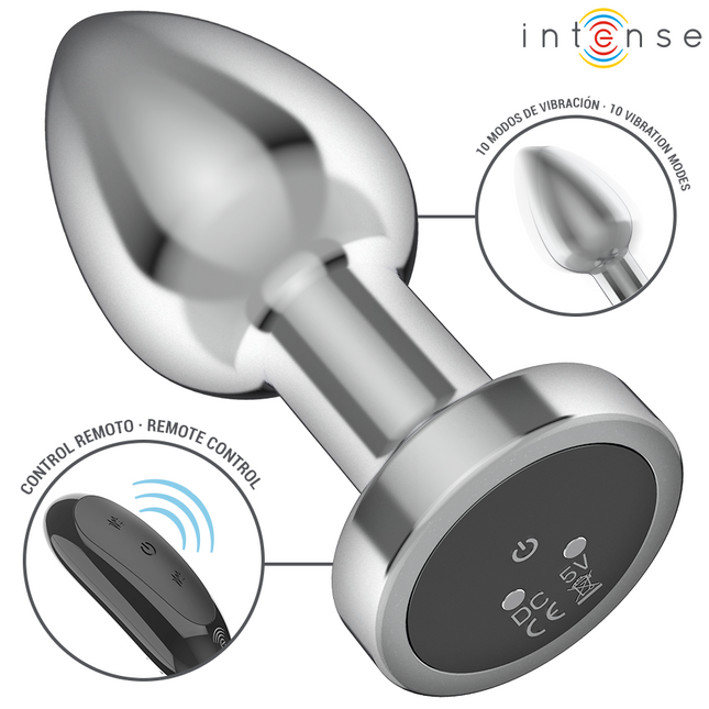 INTENSE - PLUG ANAL 10 VIBRATIONS MÉTAL AVEC TÉLÉCOMMANDE M by INTENSE ANAL TOYS
