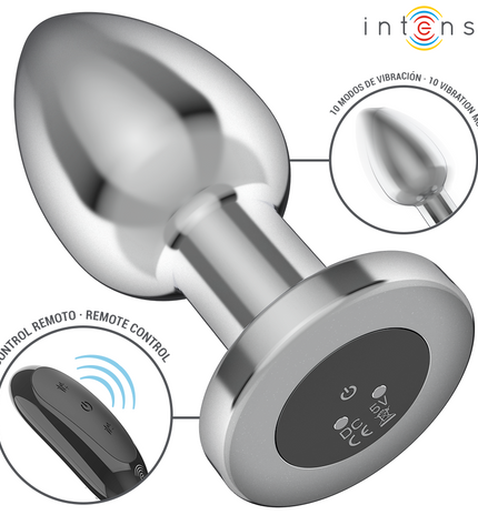INTENSE - PLUG ANAL 10 VIBRATIONS MÉTAL AVEC TÉLÉCOMMANDE L by INTENSE ANAL TOYS