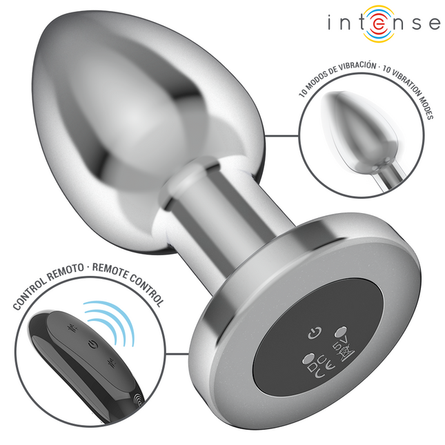INTENSE - PLUG ANAL 10 VIBRATIONS MÉTAL AVEC TÉLÉCOMMANDE L by INTENSE ANAL TOYS