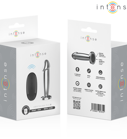 INTENSE - PLUG ANAL 10 VIBRATIONS GODE MÉTALLIQUE AVEC TÉLÉCOMMANDE S by INTENSE ANAL TOYS