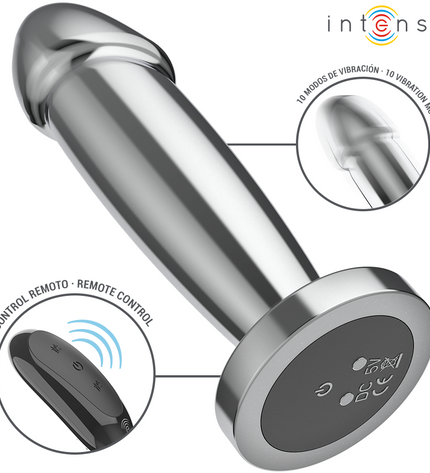 INTENSE - PLUG ANAL 10 VIBRATIONS GODE MÉTALLIQUE AVEC TÉLÉCOMMANDE S by INTENSE ANAL TOYS