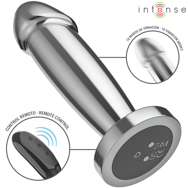 INTENSE - PLUG ANAL 10 VIBRATIONS GODE MÉTALLIQUE AVEC TÉLÉCOMMANDE S by INTENSE ANAL TOYS