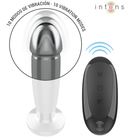 INTENSE - PLUG ANAL 10 VIBRATIONS GODE MÉTALLIQUE AVEC TÉLÉCOMMANDE M by INTENSE ANAL TOYS
