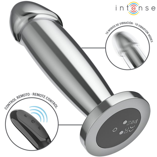 INTENSE - PLUG ANAL 10 VIBRATIONS GODE MÉTALLIQUE AVEC TÉLÉCOMMANDE M by INTENSE ANAL TOYS