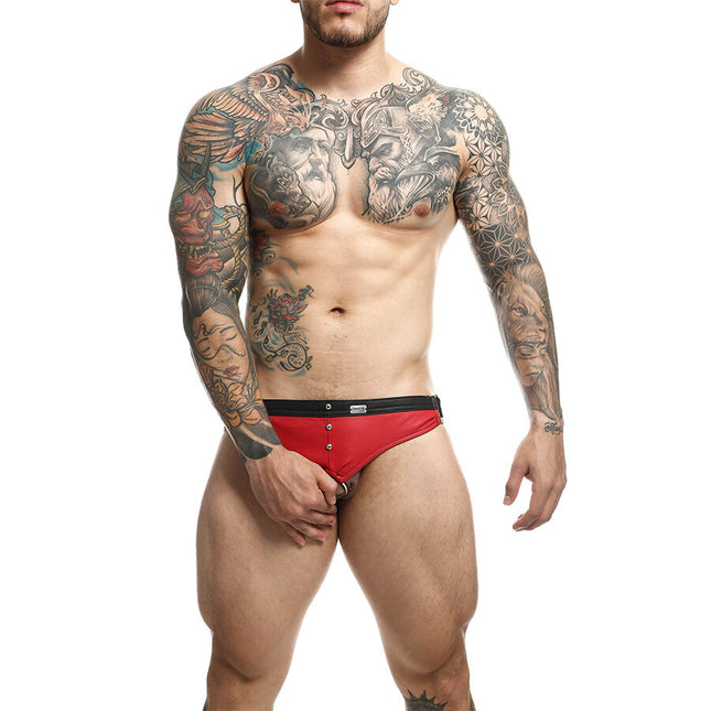 MOB - DNGEON JOCKSTRAP ANNEAU PÉNITENITAIRE ROUGE TAILLE UNIQUE by MOB