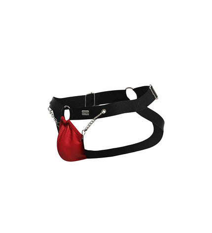 MOB - JOCKSTRAP ROUGE DNGEON AVEC CHAÎNES TAILLE UNIQUE by MOB