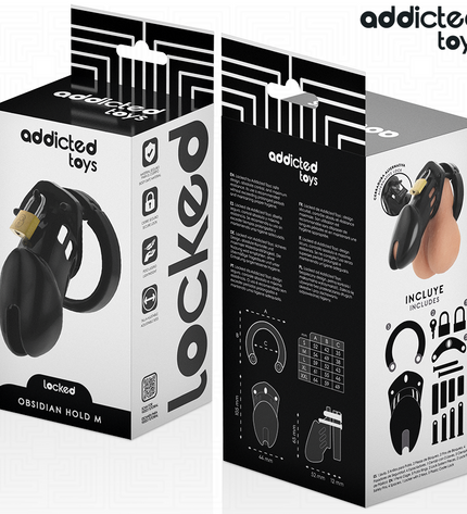 ADDICTED TOYS LOCKED - CAGE À PÉNIS OBSIDIAN HOLD TAILLE M by ADDICTED TOYS LOCKED