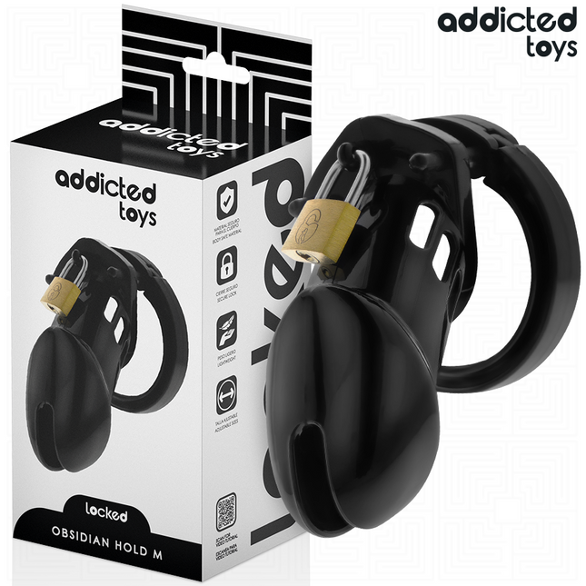 ADDICTED TOYS LOCKED - CAGE À PÉNIS OBSIDIAN HOLD TAILLE M by ADDICTED TOYS LOCKED