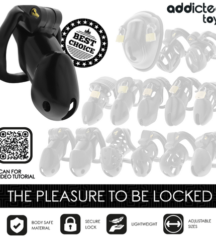 ADDICTED TOYS LOCKED - MINDNIGHT CELL CAGE À PÉNIS TAILLE L by ADDICTED TOYS LOCKED