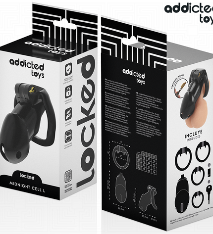 ADDICTED TOYS LOCKED - MINDNIGHT CELL CAGE À PÉNIS TAILLE L by ADDICTED TOYS LOCKED