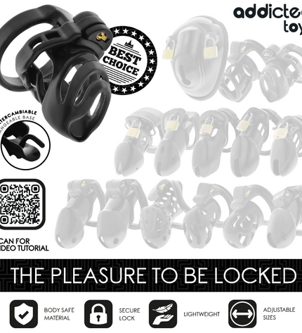 ADDICTED TOYS LOCKED - CAGE À PÉNIS À VERROUILLAGE ÉTERNEL 9 CM by ADDICTED TOYS LOCKED