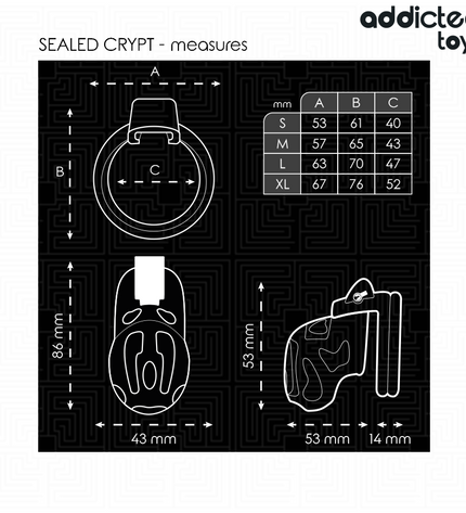 ADDICTED TOYS LOCKED - À PÉNIS CRYPTÉE VERROUILLÉE ET SCELLÉE 8 CM by ADDICTED TOYS LOCKED