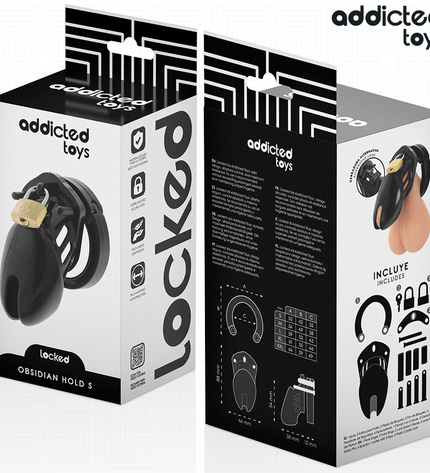 ADDICTED TOYS LOCKED - CAGE À PÉNIS OBSIDIAN HOLD TAILLE S by ADDICTED TOYS LOCKED