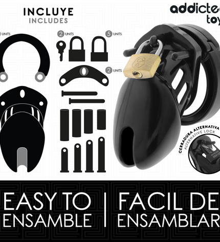 ADDICTED TOYS LOCKED - CAGE À PÉNIS OBSIDIAN HOLD TAILLE S by ADDICTED TOYS LOCKED