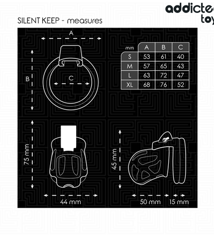ADDICTED TOYS LOCKED - CAGE À PÉNIS SILENCIEUSE 7,5 CM by ADDICTED TOYS LOCKED