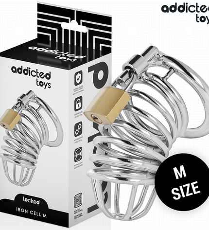 ADDICTED TOYS LOCKED - CAGE À PÉNIS EN MÉTAL IRON CELL TAILLE M by ADDICTED TOYS LOCKED