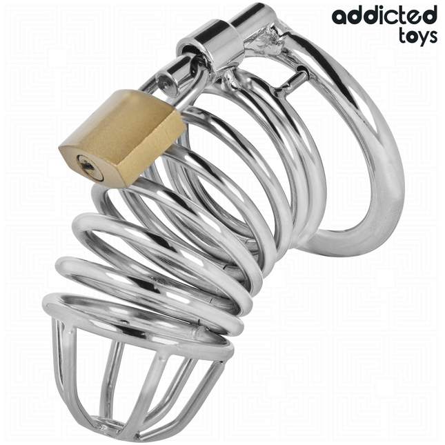 ADDICTED TOYS LOCKED - CAGE À PÉNIS EN MÉTAL IRON CELL 4 CM TAILLE S by ADDICTED TOYS LOCKED