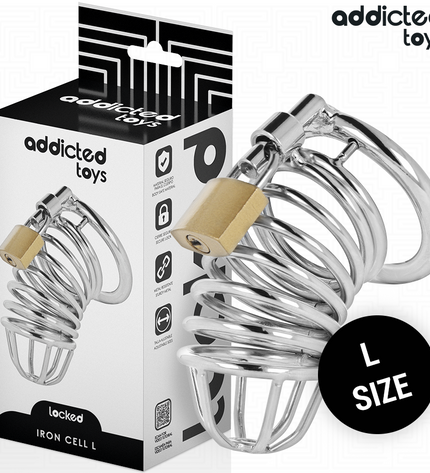 ADDICTED TOYS LOCKED - CAGE À PÉNIS EN MÉTAL IRON CELL 5 CM TAILLE L by ADDICTED TOYS LOCKED