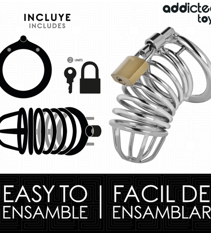ADDICTED TOYS LOCKED - CAGE À PÉNIS EN MÉTAL IRON CELL 5 CM TAILLE L by ADDICTED TOYS LOCKED