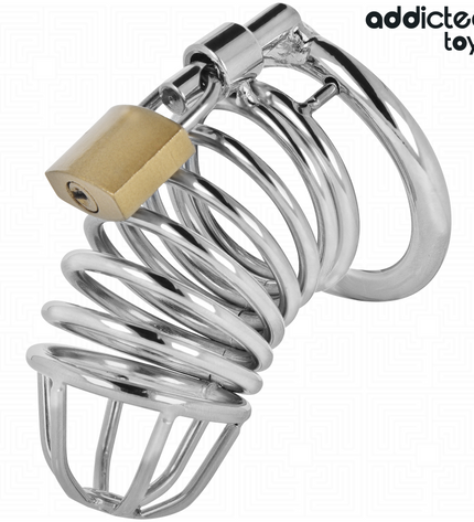 ADDICTED TOYS LOCKED - CAGE À PÉNIS EN MÉTAL IRON CELL 5 CM TAILLE L by ADDICTED TOYS LOCKED