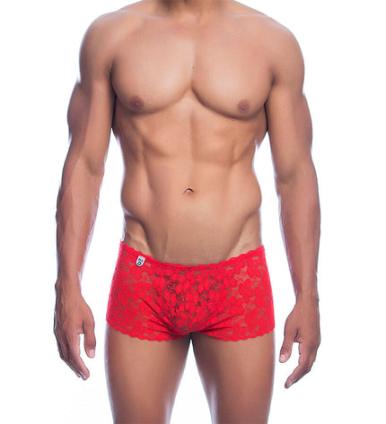 MOB - BOXER EN DENTELLE ROUGE TAILLE L/XL by MOB
