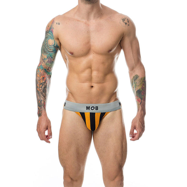 MOB - JOCK CLASSIQUE À RAYURES ORANGE TAILLE L by MOB