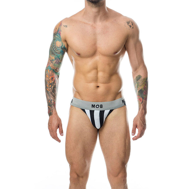 MOB - JOCK BLANC À RAYURES CLASSIQUES TAILLE L by MOB
