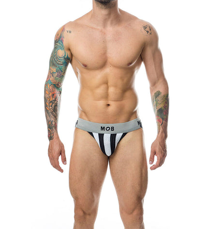 MOB - JOCK BLANC À RAYURES CLASSIQUES TAILLE L by MOB