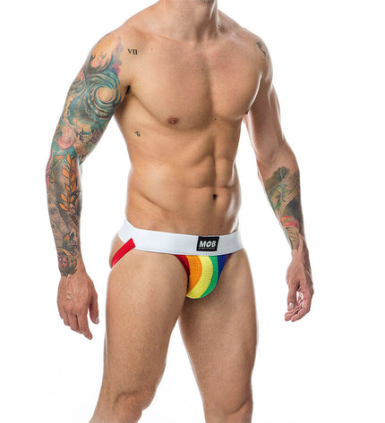 MOB - JOCK CLASSIQUE À RAYURES ARC-EN-CIEL TAILLE L by MOB