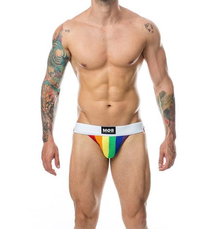 MOB - JOCK CLASSIQUE À RAYURES ARC-EN-CIEL TAILLE L by MOB