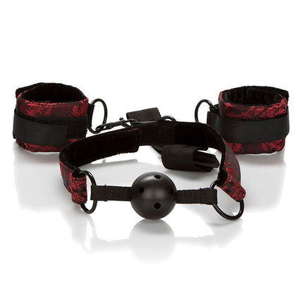 CALEXOTICS - SCANDAL BÂILLON BOULE RESPIRANT AVEC MENOTTES by CALEXOTICS